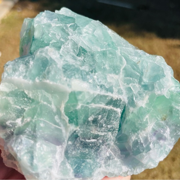 Green Fluorite Quartz Crystal 621 grams Mineral Huge Raw Natural Specimen #80 - Picture 3 of 15